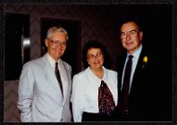 Photograph of Herb Carlton and Charles Stevens along with Mrs. Gina Carlton